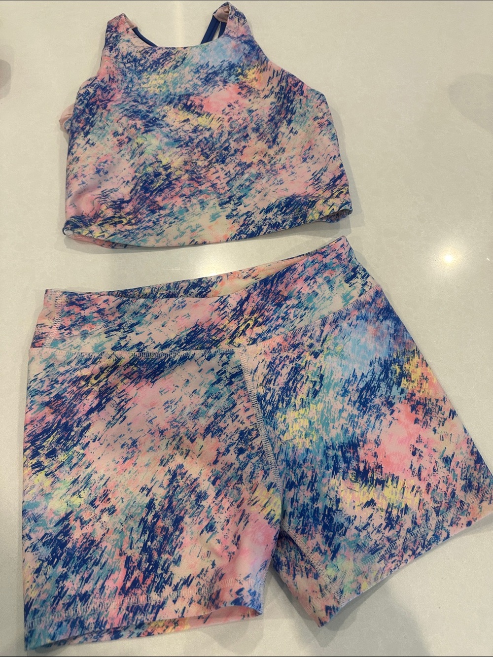 DSG Girls Multicolor Pink Blue Athletic Matching Set